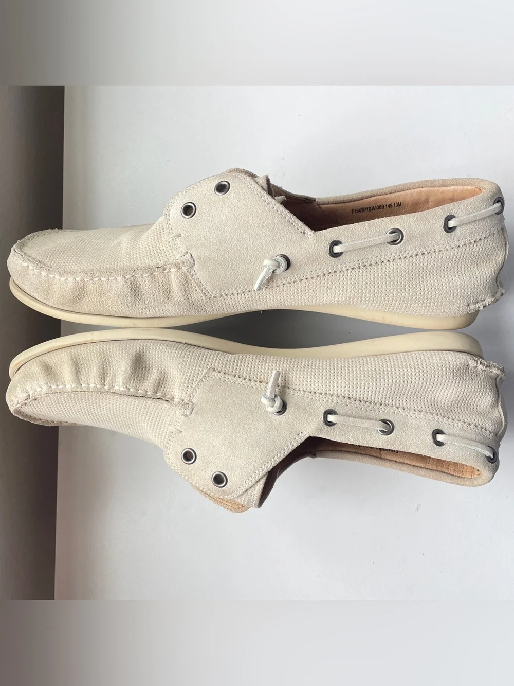 JOHN VARVATOS sz 13 STAR USA Schooner Boat Shoe Birch Suede Leather